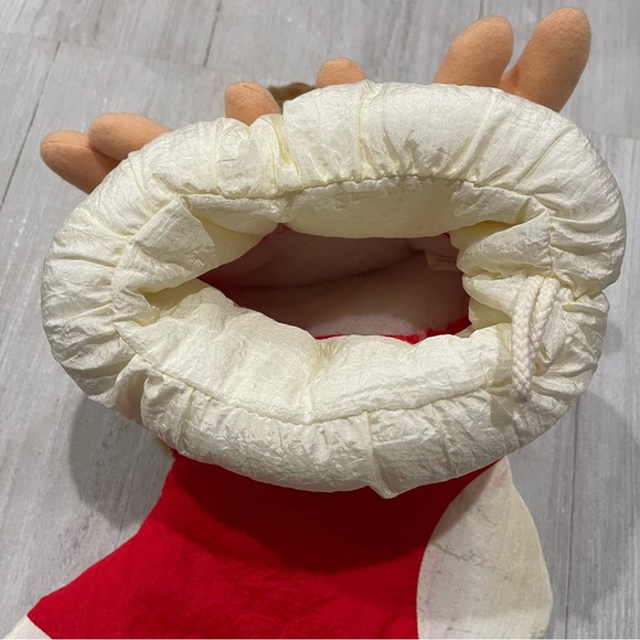 Vintage Reindeer Plush Christmas Stocking 3D Nylon Parachute - Picture 6 of 7